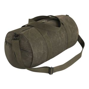 Taka WAXED DUFFLE BAG pes rameno ZELEN